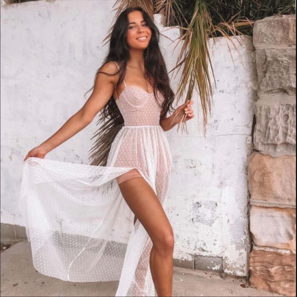 Totally Bangin’ Mesh Maxi Dress